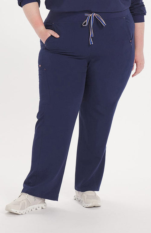 District high-waisted scrub pants 6-pocket CORE scrub in navy
