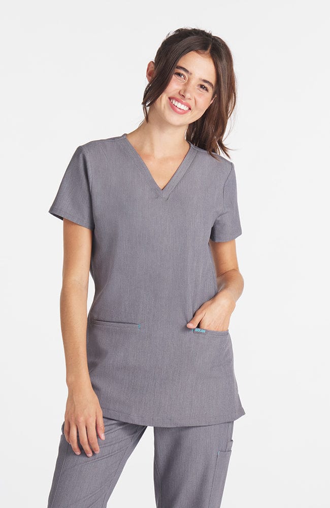 Echo 2-Pocket CORE Scrub Top Graphite | Dolan