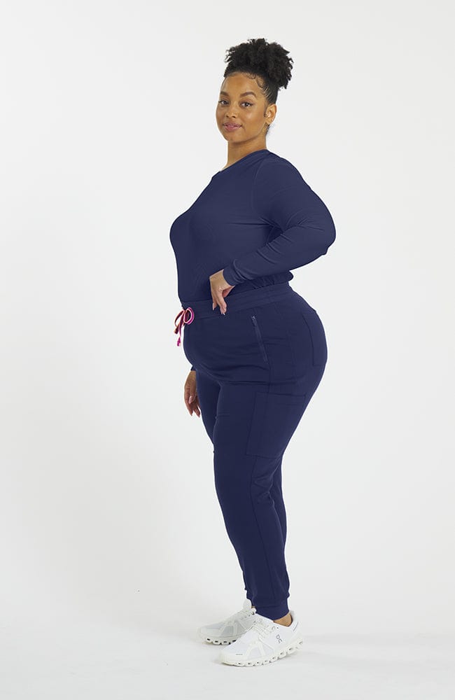 Lyra 7-Pocket FLEX Stretch Scrub Jogger Pant Navy | Dolan