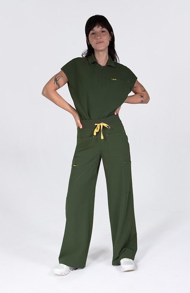 Palos Wide Leg 6-Pocket CORE Scrub Pant Dark Olive | Dolan