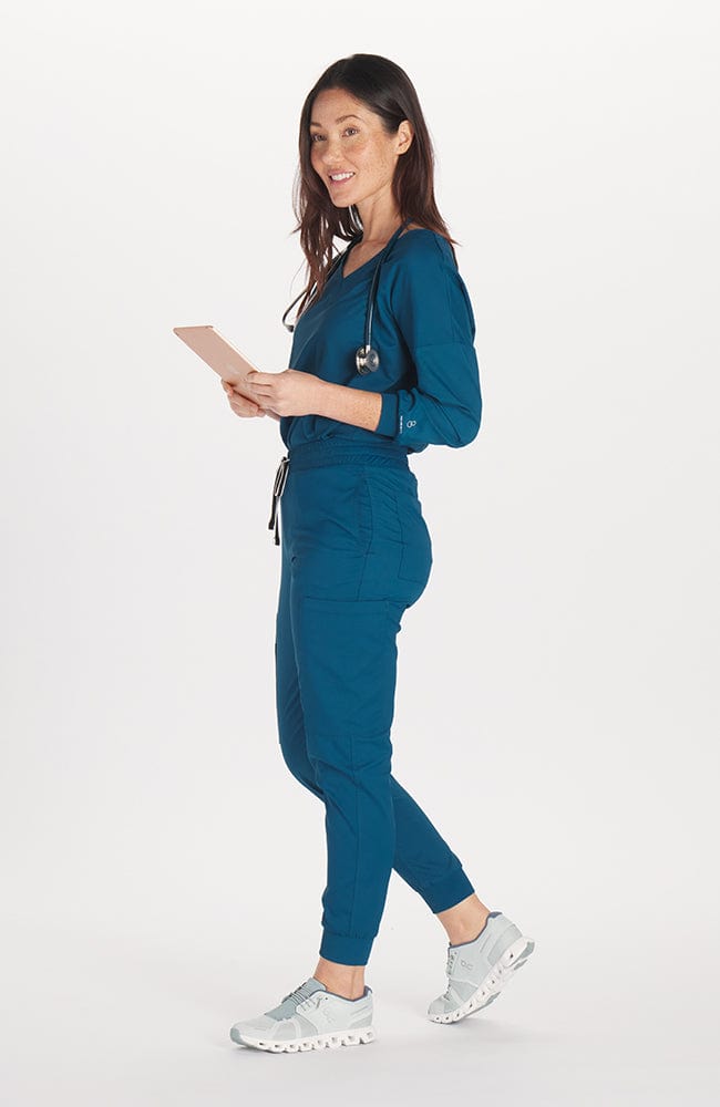 Turquoise jogger online scrubs