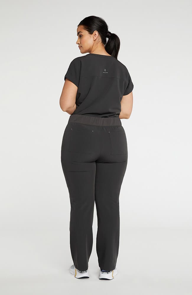 Mission 2-Pocket CORE Scrub Top Charcoal | Dolan
