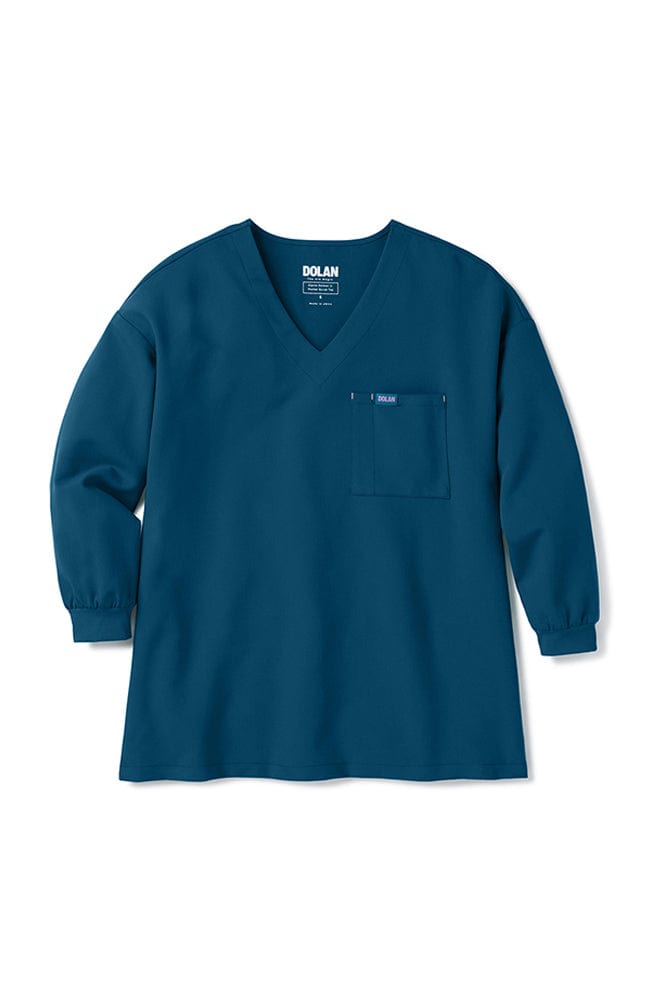 Alpine Dolman ¾ Sleeve 2-Pocket CORE Scrub Top Caribbean Blue | Dolan