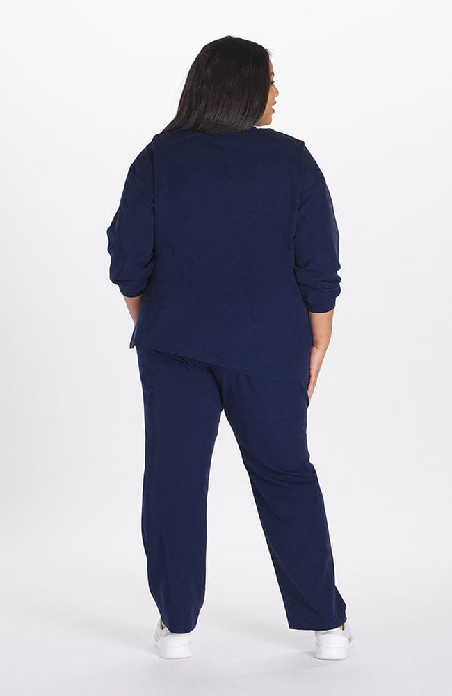 Alpine Dolman ¾ Sleeve 2-Pocket CORE Scrub Top Navy | Dolan