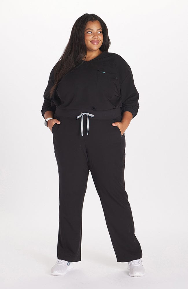 Alpine Dolman ¾ Sleeve 2-Pocket CORE Scrub Top Black | Dolan