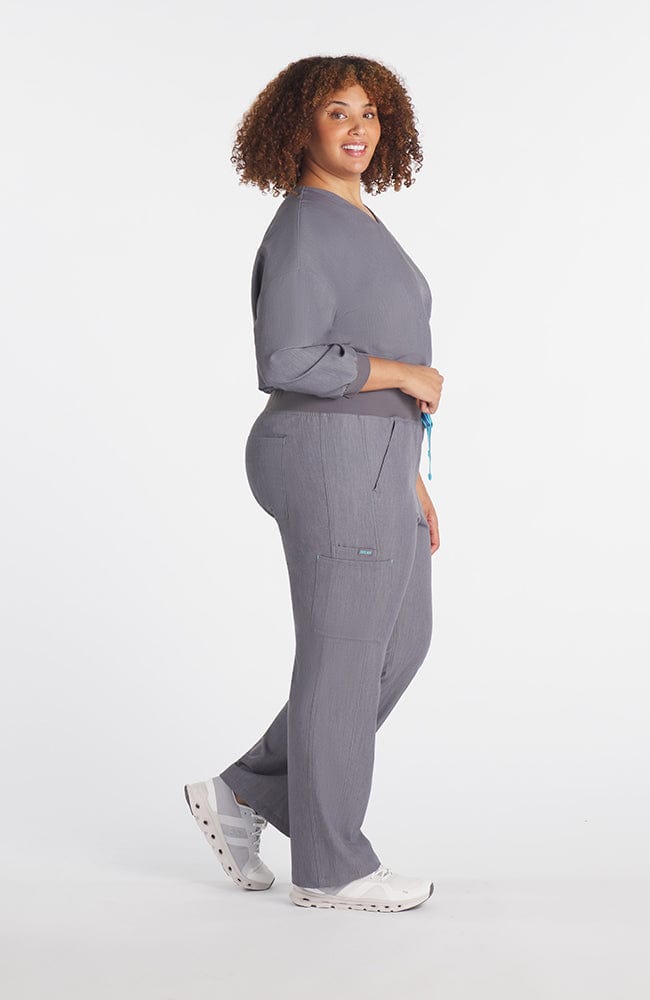 Alpine Dolman ¾ Sleeve 2-Pocket CORE Scrub Top Graphite | Dolan