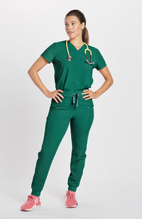 CURVE Hope 11-Pocket CORE in Hunter Green From DOLAN Scrubs