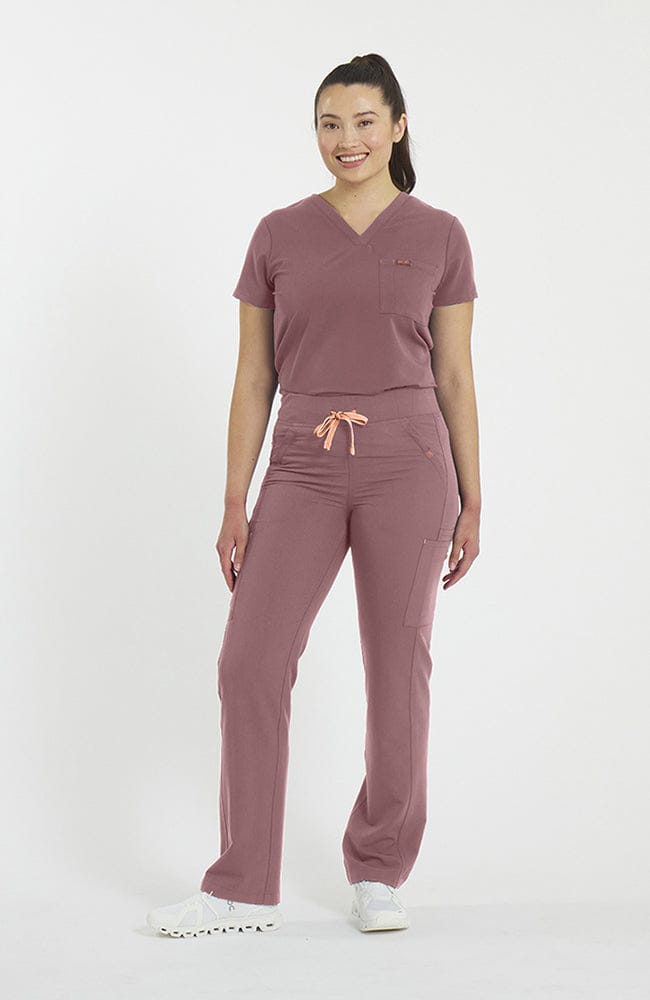 District High Waisted 6-Pocket CORE Scrub Pant Lavender Dusk | Dolan