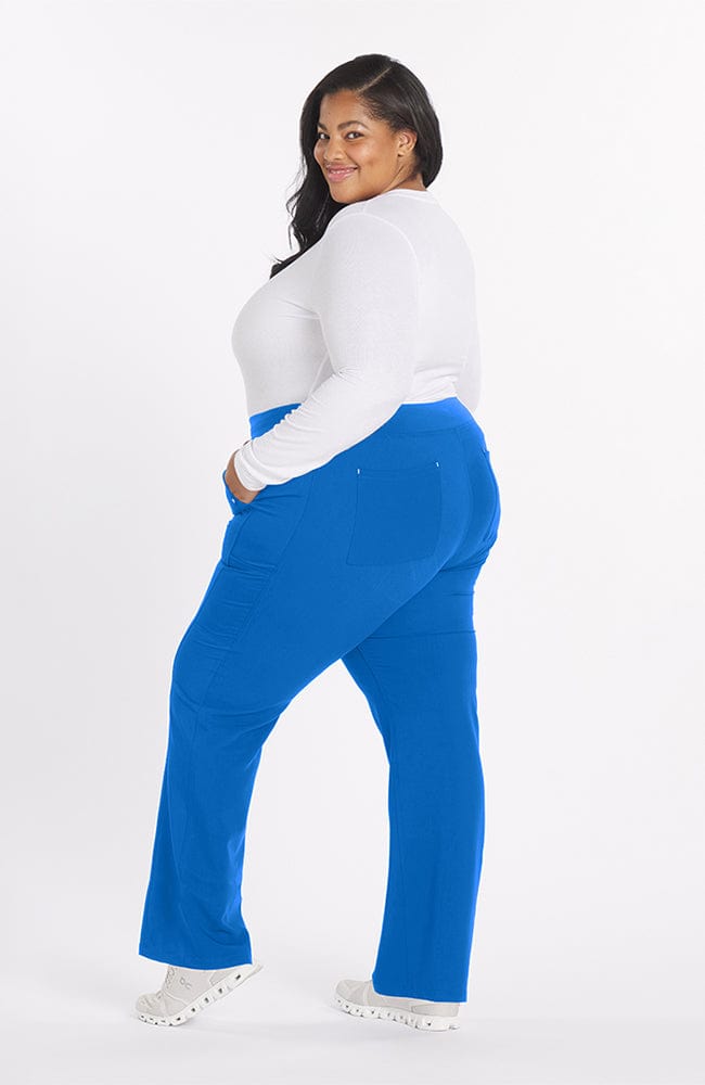 Women's District High Waisted 6-Pocket CORE Royal Blue Scrub Pant | DOLAN Royal Blue / XLarge / Petite Short 27" Women's District High Waisted 6-Pocket CORE Royal Blue Scrub Pant | DOLAN Royal Blue / XLarge / Petite Short 27"