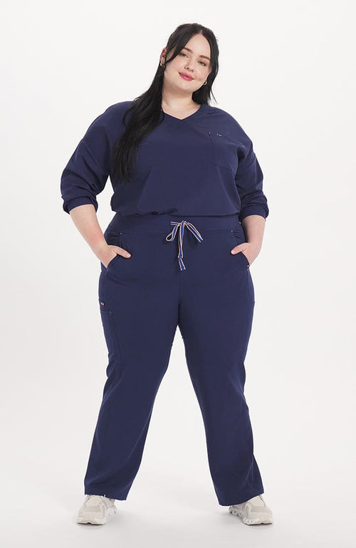 District high-waisted scrub pants 6-pocket CORE scrub in navy