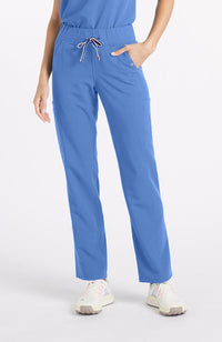 District High Waisted 6-Pocket CORE Scrub Pant in Ceil Blue - DOLAN