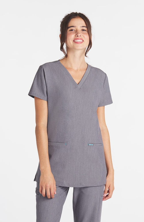 Woman wearing Echo Top in Graphite - DOLAN