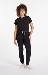 Woman wearing Grand Baseluxe Relaxed Short Sleeve Tee in Black