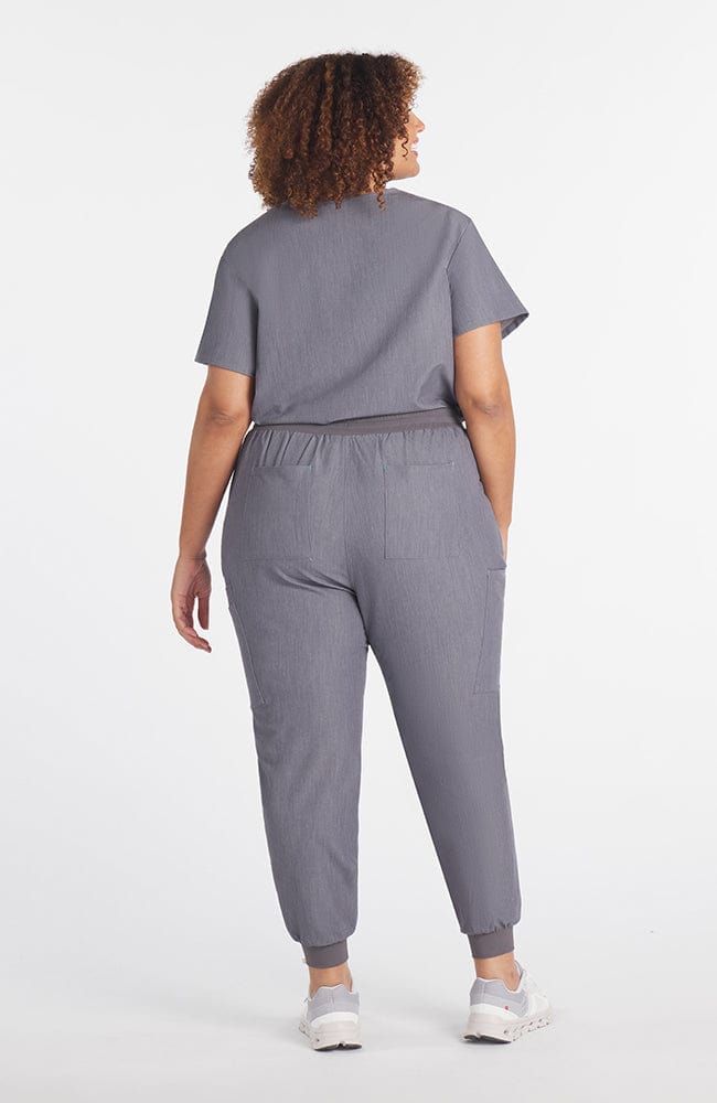 Woman wearing hope jogger in graphite - DOLAN