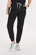 High waisted Hope 11 Pocket Jogger scrub pant in Black