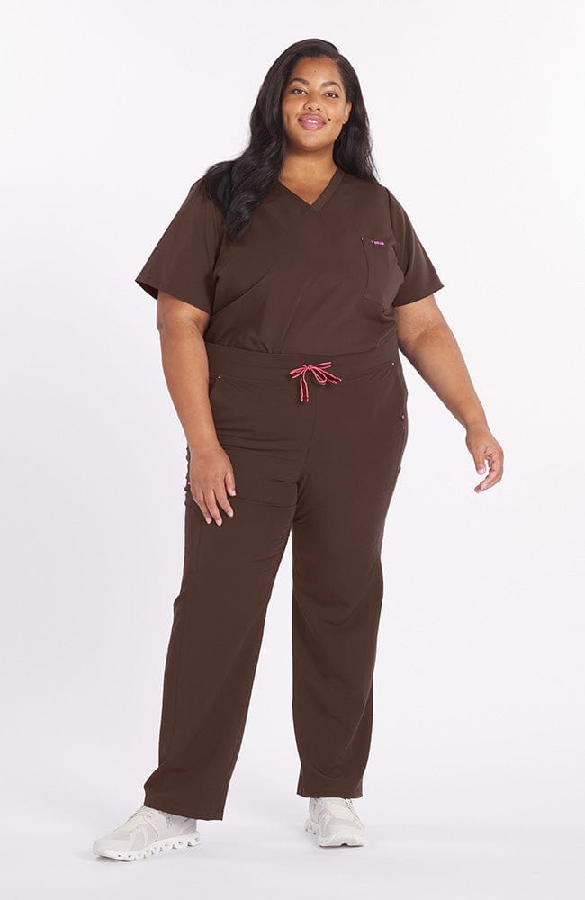 Woman wearing Mayfair Top in Mocha Rose - DOLAN