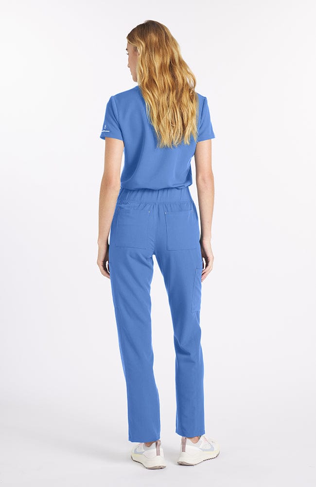 Mayfair V Neck 2-Pocket CORE Scrub Top in Ceil Blue - DOLAN
