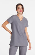Woman wearing Mayfair Top in Graphite - DOLAN