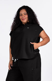 Mel Easy Fit 3-Pocket CORE Scrub Top in Black - DOLAN