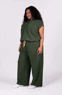 Palos Wide Leg 6-Pocket CORE Scrub Pant in Dark Olive - DOLAN
