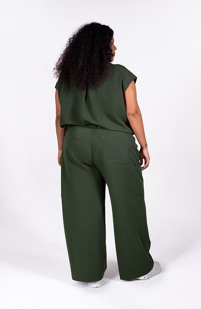 Palos Wide Leg 6-Pocket CORE Scrub Pant Dark Olive | Dolan