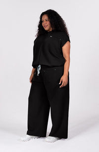 Palos Wide Leg 6-Pocket CORE Scrub Pant in Black - DOLAN