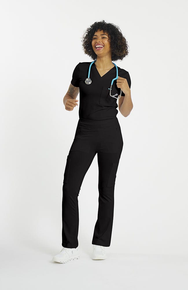 Restore 8-Pocket FLEX Stretch Scrub Pant Black | Dolan