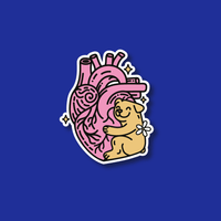 Acrylic Badge Topper: Cardiac Pup