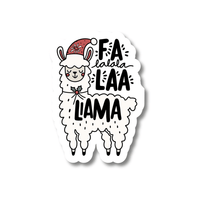 Acrylic Badge Topper: Festive Llama