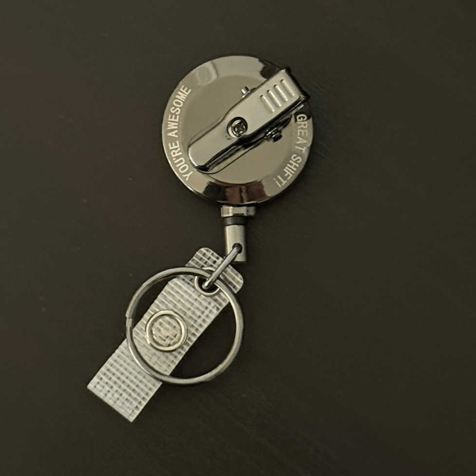 Heavy Duty Badge Reel - Silver Gray