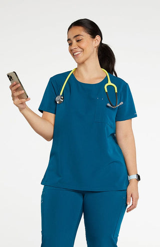 Chelsea Crew Neck 2-Pocket CORE Scrub Top - DOLAN