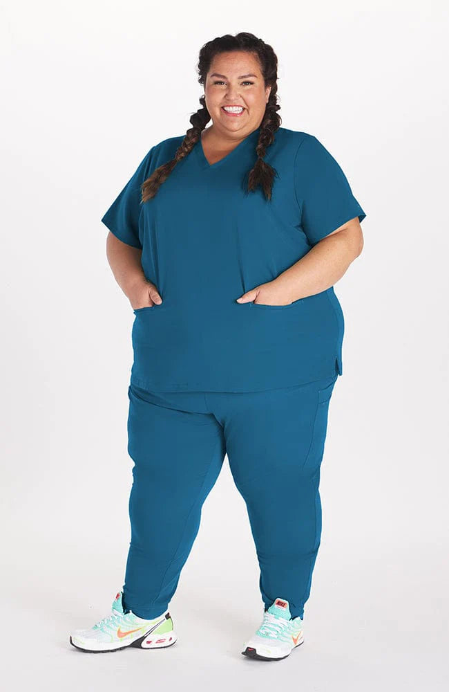 Echo 2-Pocket CORE Scrub Top Caribbean Blue Dolan