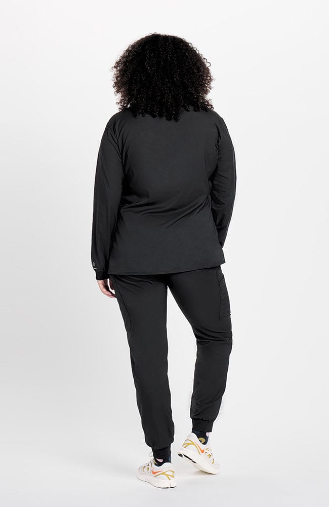 High-Waisted Huntington 7-Pocket TLC Black Jogger Scrubs Dolan