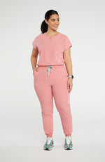 Women's Mission 2-Pocket CORE Scrub Top in pink by DOLAN