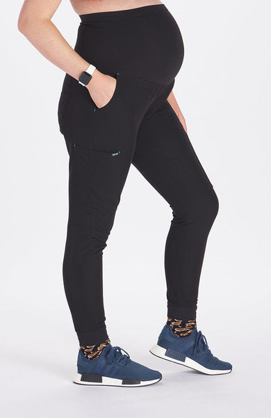 Women's Sofia Maternity Jogger Pants 8-Pocket CORE Scrub in Black