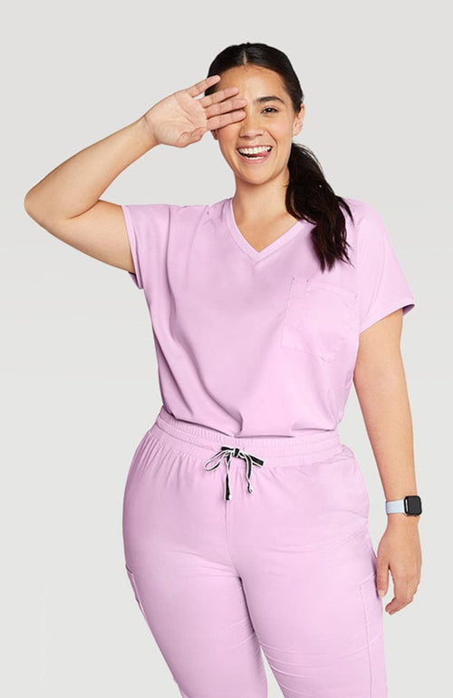 Walker Drop Shoulder 2-Pocket TLC Scrub Top - DOLAN